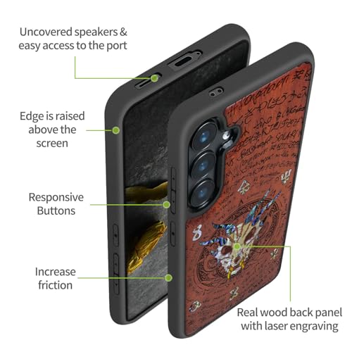 Coque Galaxy S24 Plus antichoc bois véritable anti-rayure nacre durable - 6