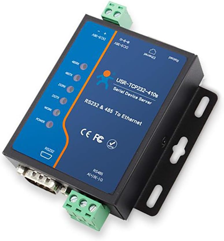 USRIOT USR-TCP232-410S Terminal Power Supply RS232 RS485 to TCP/IP Converter Serial Ethernet Serial Device Server