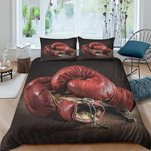 Housse de couette boxe vintage en microfibre ultra douce 135x200cm - 4