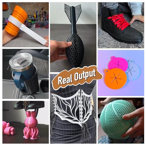Image of YXPOLYER Flexible PLA Filament Flex PLA Pro 1.75mm 1kg Soft PLA 92A 3D Printer Filament for Bouncy Airless Basketball and Food Safe Food-Grade Stretchy Dog Toy, Raven Black