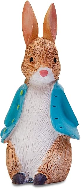 Anniversary House Peter Rabbit Resin Keepsake Cake Topper 3.5 x 8cm, Birthday Cake Topper, Baby Shower Decorations, Christening, Luxury Boxed, 100% Unsaturated Polyester Resin