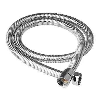 QUICK SILVER Stainless Steel Flexible Shower Tube | Tube Pipe for Hand Shower, Health Faucet (Chrome Finish, 1 Meter)