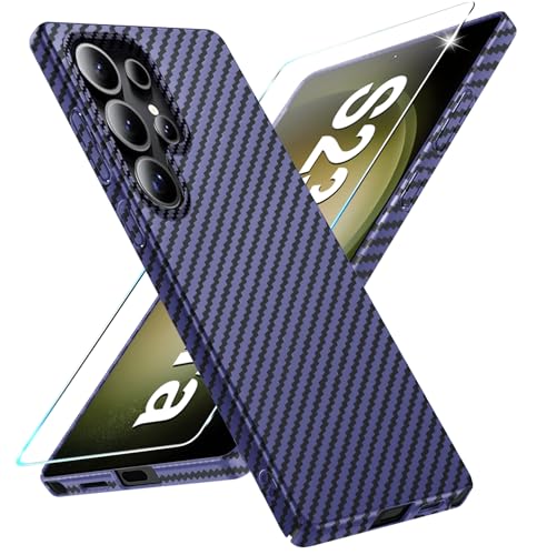 Coque fibre de carbone Samsung S23 Ultra antichoc et durable avec vitre intégrée