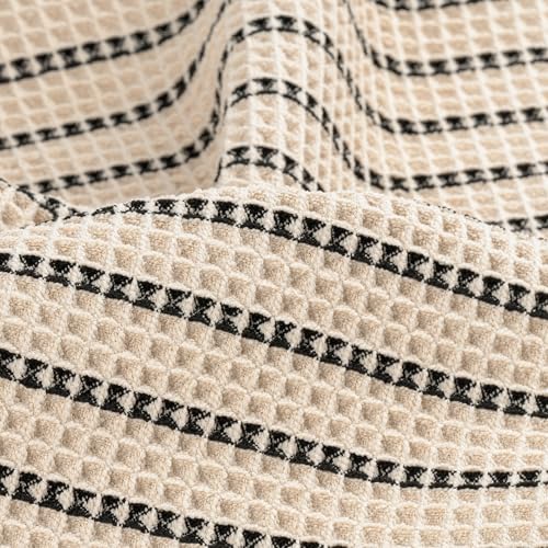 Image of POLYTE 430 GSM Microfiber Lint Free Washcloth Face Towel, 13 x 13 in, 4 Pack (Waffle Weave)