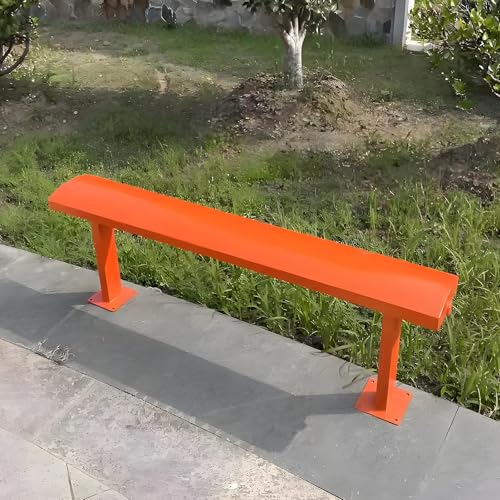 Banc de parc en acier galvanisé robuste extérieur 120cm pour jardin et espace public