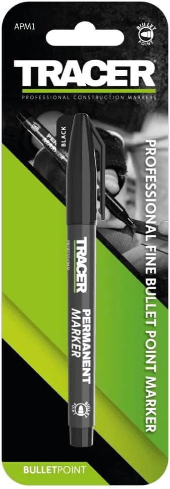 TRACER Fine Tip Permanent Construction Marker, Black, Model APM1