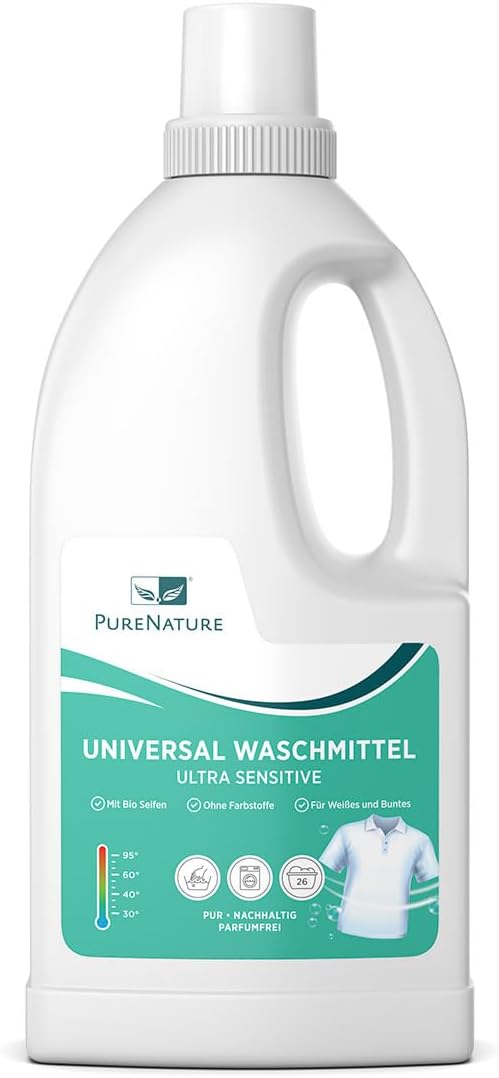 Universalwaschmittel, speziell für Allergiker, ohne Duftstoffe & enzymfrei