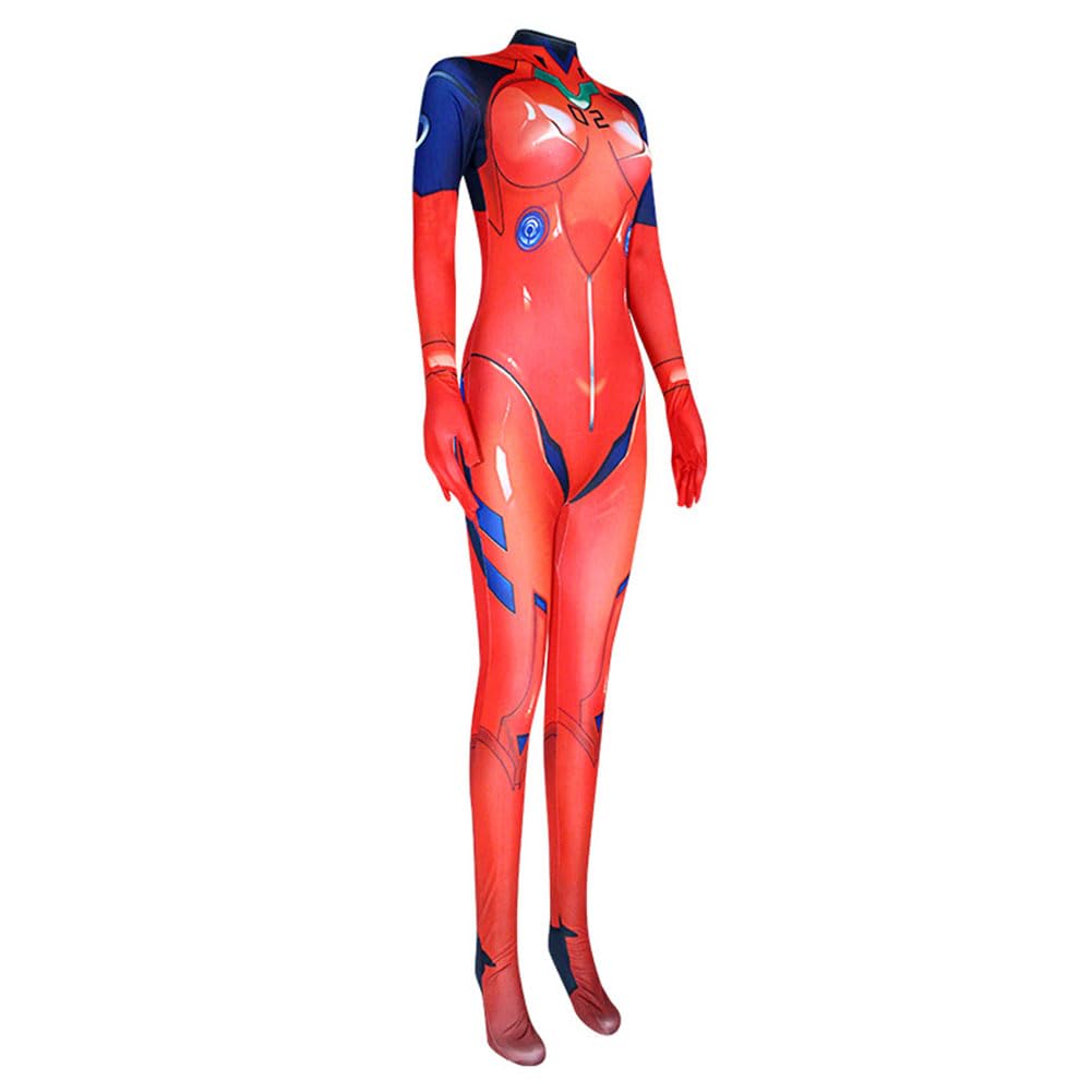 Asuka Langley Soryu Cosplay damski dziewczęcy kostium cosplay na Halloween, Boże Narodzenie, przyjęcie, trykot, kombinezon zawiera perukę, kapelusz, anime, cosplay, ciasny zestaw kostiumów