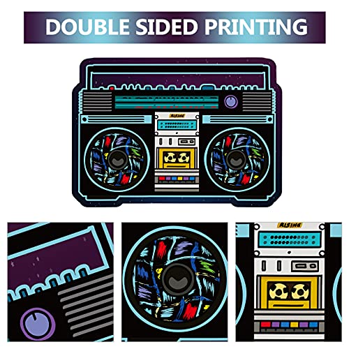 26 Pieces 80S 90S Decorations Inflatable Radio Boombox Inflatable Mobile Phone Gold Inflatable Foil Chain Balloons 80S 90S Props Retro Cassette Headphones Player Cutouts For Hip Hop Party Decoration #TOP2