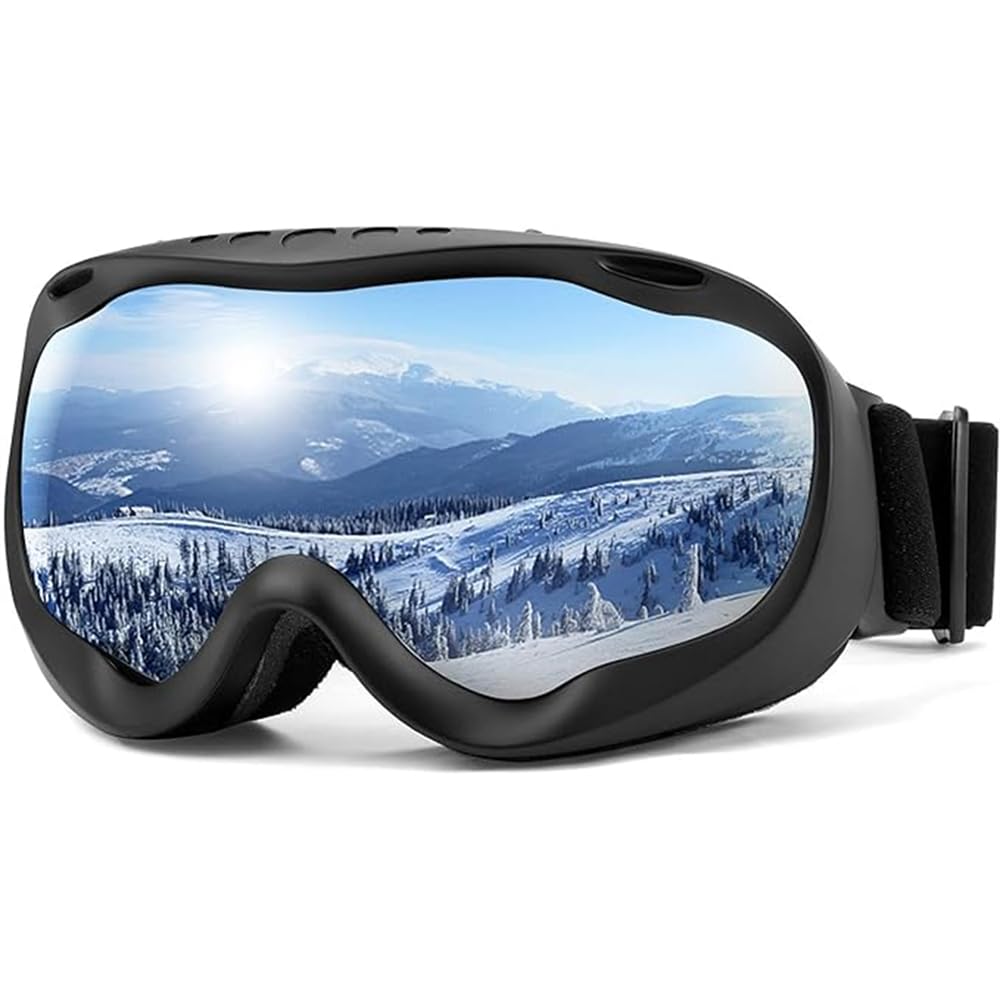 OTG Ski Goggles, Over Glasses Ski/Snowboard Goggles, OTG Anti fog Snow Goggles, Over Glasses Snow Goggles, UV Protection Snowboard Goggles for Men Women Adult Youth