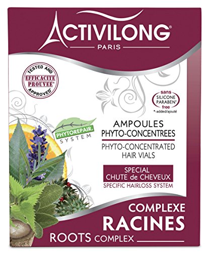 ACTIVILONG - Complexe Racines - Ampoules Phyto-Cocentrées - Stimule La Pousse - Lutte Contre La Chute Des Cheveux Et Pellicules - Made In France - 4x 10ml