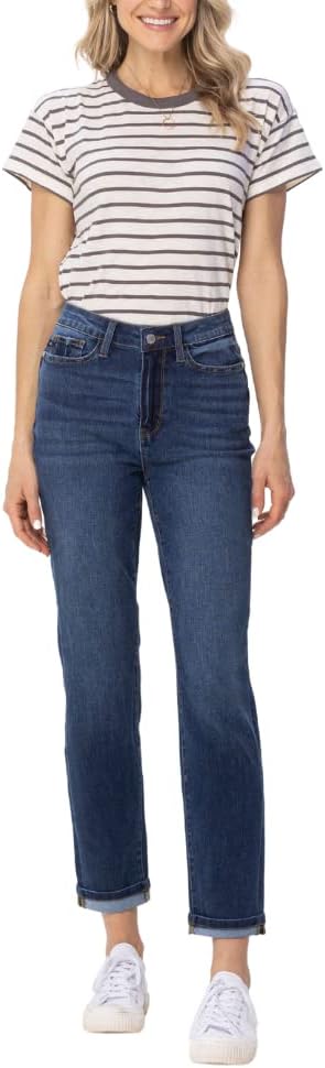 Judy Blue Cool Denim Sustainable Cuffed Boyfriend