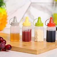 Vista 2 de 8 botellas para apretar mini botellas de 1 onza ketchup condimento mini botella de salsa botella de miel mostaza ensalada aderezo salsa Bento caja