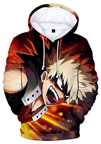 HAOSHENG Uomo Donna 3D Stampato Felpa con