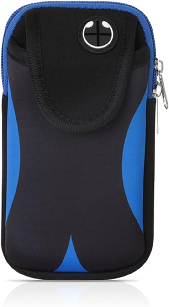 Running Bag Men Women Outdoor On Hand Armbands Mobile Phone Pouch Case Cards Wallet Sports Bags Fitness Accessories (Color : Blue, Size : 1)