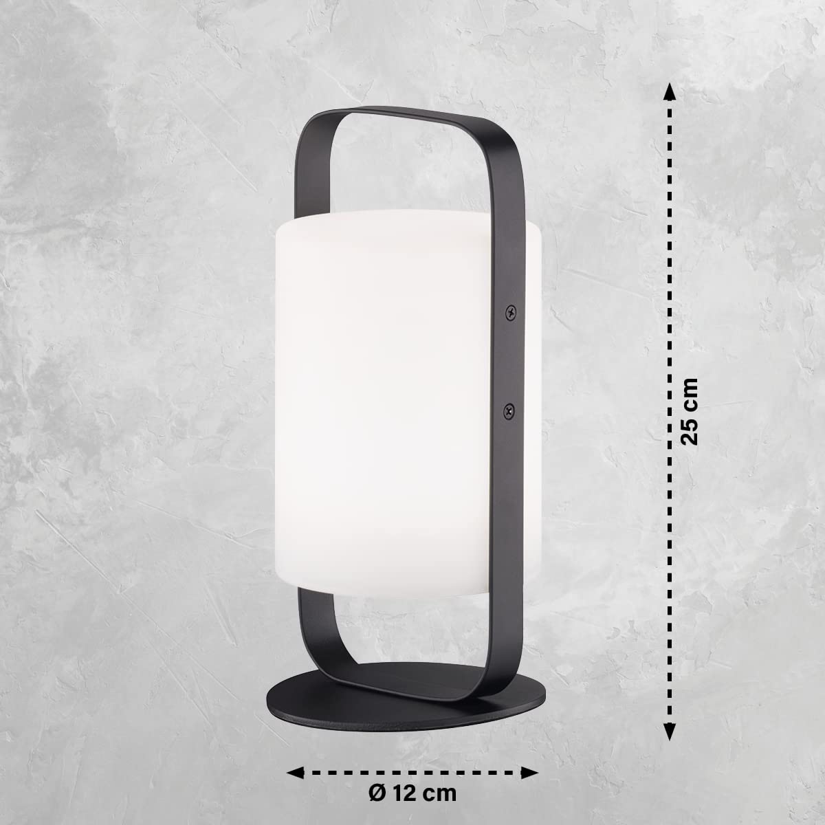 FHL Easy Casoli 850184 - Lámpara de mesa con batería, con mando a distancia, brillo regulable en 3 niveles, RGB de 3 niveles, duración de la luz hasta 15 horas, 1 LED de 0,5 + 0,3 W, 41 lúmenes, 3000