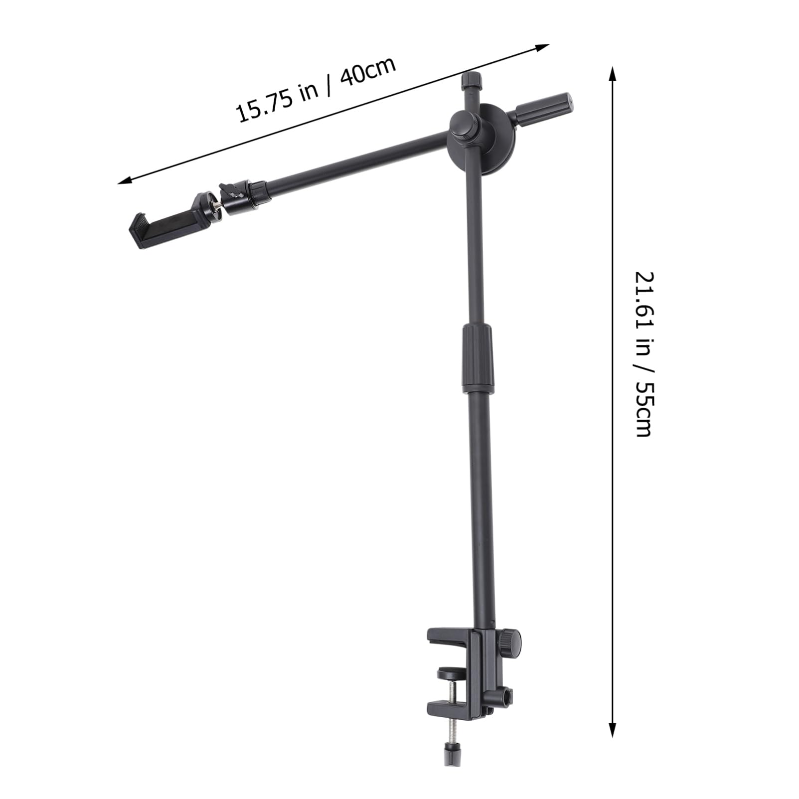 Homoyoyo Soporte para Teléfono Móvil Accesorio De Teléfono Soportes para Tabletas Montaje De La Cámara Soporte para Teléfono con Brazo Articulado Luz De Relleno Escritorio Abdominales
