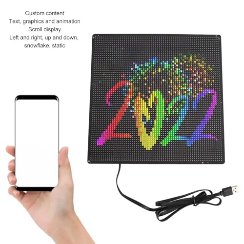Schermo LED programmabile, display digitale a colori con interfaccia USB, per auto, negozi, hotel, bar, decorazioni natalizie di Halloween, #011, Moderno