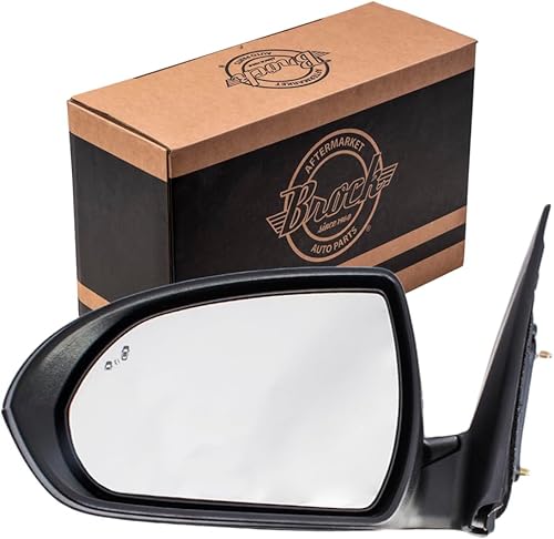 Brock - Espejo retrovisor eléctrico de repuesto para conductores con calefacción y detección de punto ciego compatible con Elantra Sedan 87610F3020