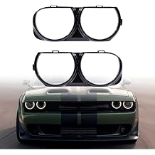 Left Right Headlight Trim Compatible with 2015 2016 2017 2018 2019 2020 2021 Dodge Challenger GT R/T 392 Plus HEMI Scat Pack Shaker SRT SXT Demon Super Stock T/A 392 Redeye