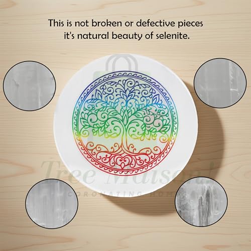 Plato de Carga de Cristal de Selenita de 7 Chakras miniatura 5