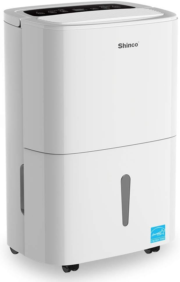 Shinco 70 Pints Dehumidifiers with Built-in Pump, Energy Star Certified, for Spaces up to 5000 sq.ft, Perfect for Basements, Easy Control of Humidity