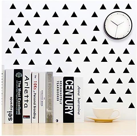 196Pcs Triangle Wall Stickers Decor DIY Wall Decals Sticker Murals Decoration and Art Decor for Home Living Room/Bedroom/Kitchen and Dining Room
