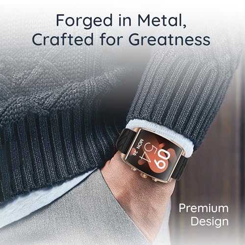 Image of Pebble Mega 2.06 inch Amoled Display | Bluetooth Calling Smart Watch for Men | Premium Metal Build | Always on Display | SpO2 | Heart Rate Monitoring | Multiple Watch Faces | Functional Rotating Crown