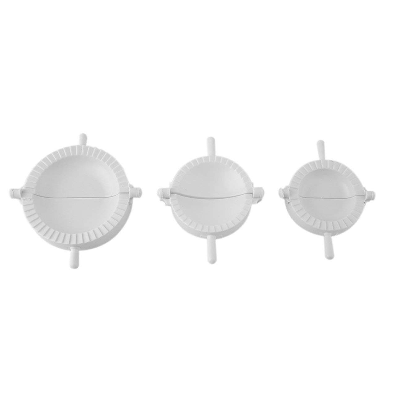 3 Size Kitchen Dumpling Tools Mould Maker Wrapper Dough Cutter Device Jiaozi Making Mold Accessories(White)