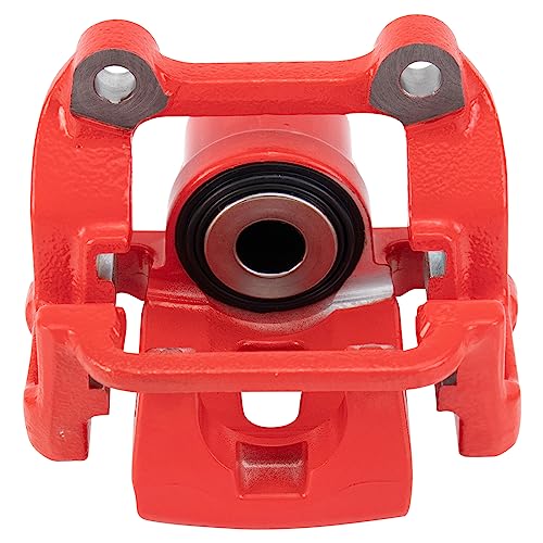 Image of TRQ Rear Right Brake Caliper w /Bracket Performance Red Passenger Side | For 2005-2016 Chrysler 300 2009-2016 Dodge Challenger 2007-2016 Charger 2005-2008 Magnum