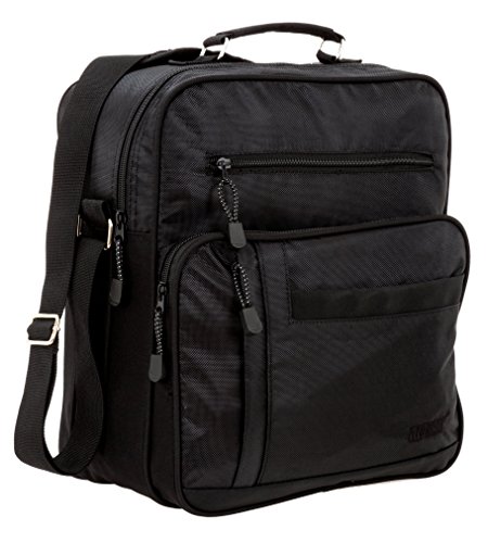 ELEPHANT Flugumhänger Mailand Arbeitstasche Reisetasche Tasche + Etui (Schwarz)