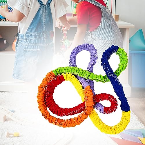 Perfeclan Cooperative Band Multi Sizes Portable Teamwork Exercise Band Loop Resistance Band for Party Games Playground Activities Children, 3M Perfeclan Cooperative Band Multi Sizes Portable Teamwork Exercise Band Loop Resistance Band for Party Games Playground Activities Children, 3M