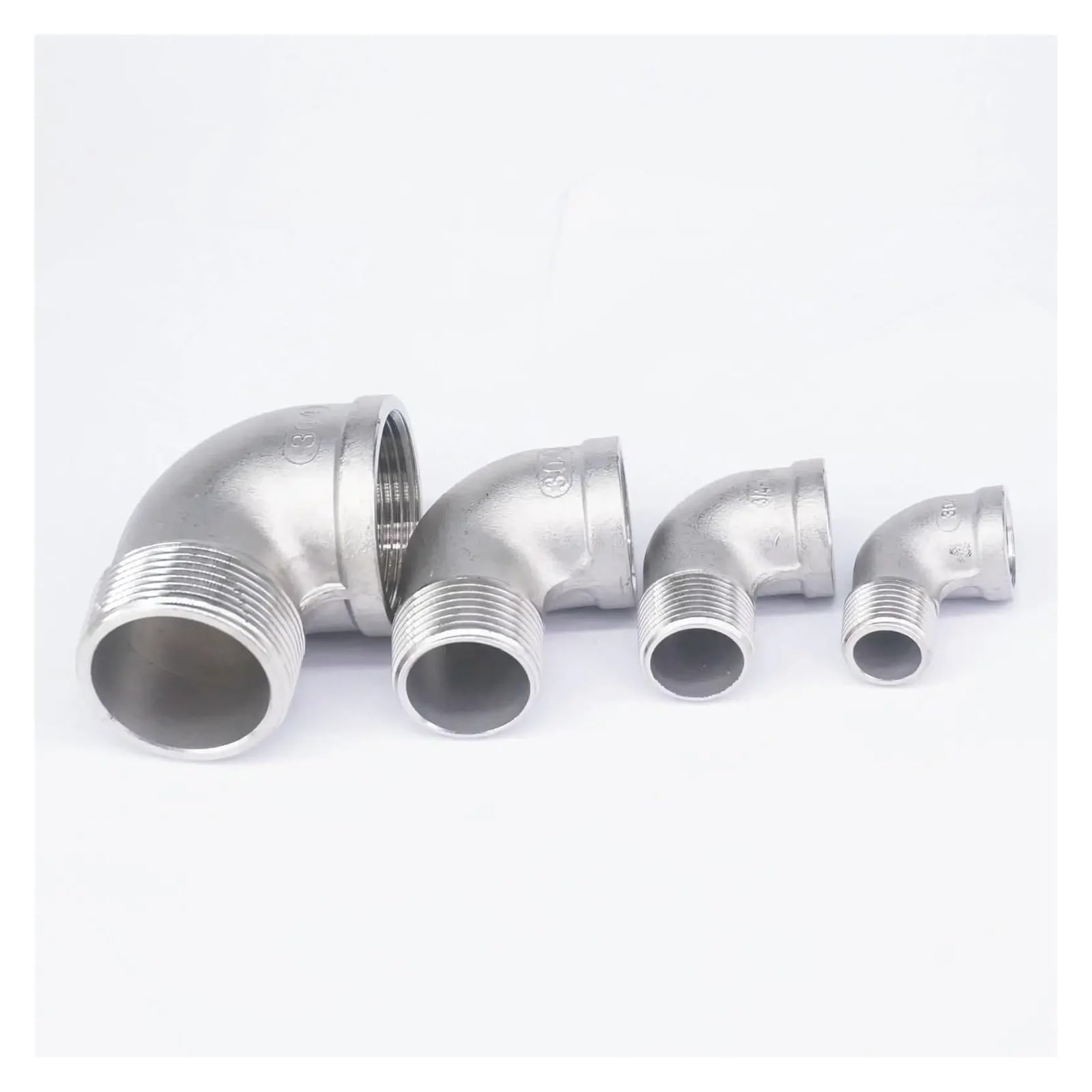 AARTERZZA 1pc 2" BSP Female to Male 304 Stainless Steel 90 Degree Elbow Connector Pipe Fitting