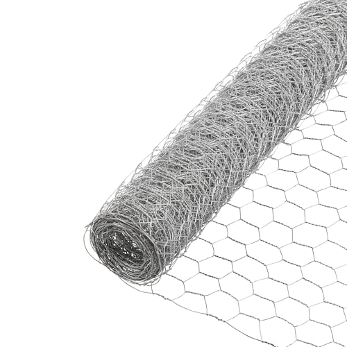 Image of YARDGARD 2 Inch Poultry Netting, Chicken Wire Fence, 20 Gauge Galvanized Steel, Rabbit Fencing, Bird Enclosures, Garden Protection and Plant Support, 36 Inches x 150 Feet