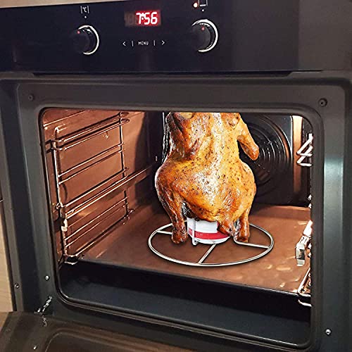 2 Pcs Beer Can Chicken Holder For Grill Oven Smoker Sturdy Stainless Steel Beer Butt Chicken Stand For Whole Chicken Roaster Easy To Use And Clean Chicken Rack For Tender And Juicy Chicken Turkey #TOP5