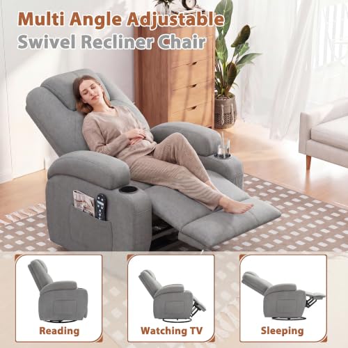 Sillón Plegable Textil Gris miniatura 3