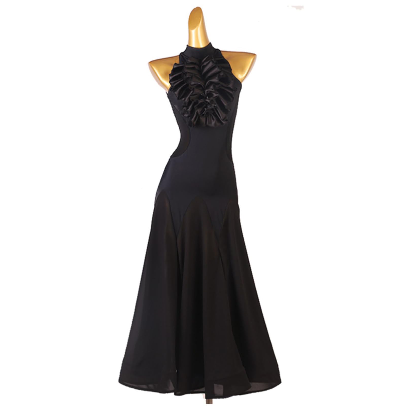 Damen Lyrisch Tanzkleid Ballettkleid Ärmellos Pailletten Trikot Mit Wickelrock Modern Contemporary Tanzkostüme Bühnenanzug