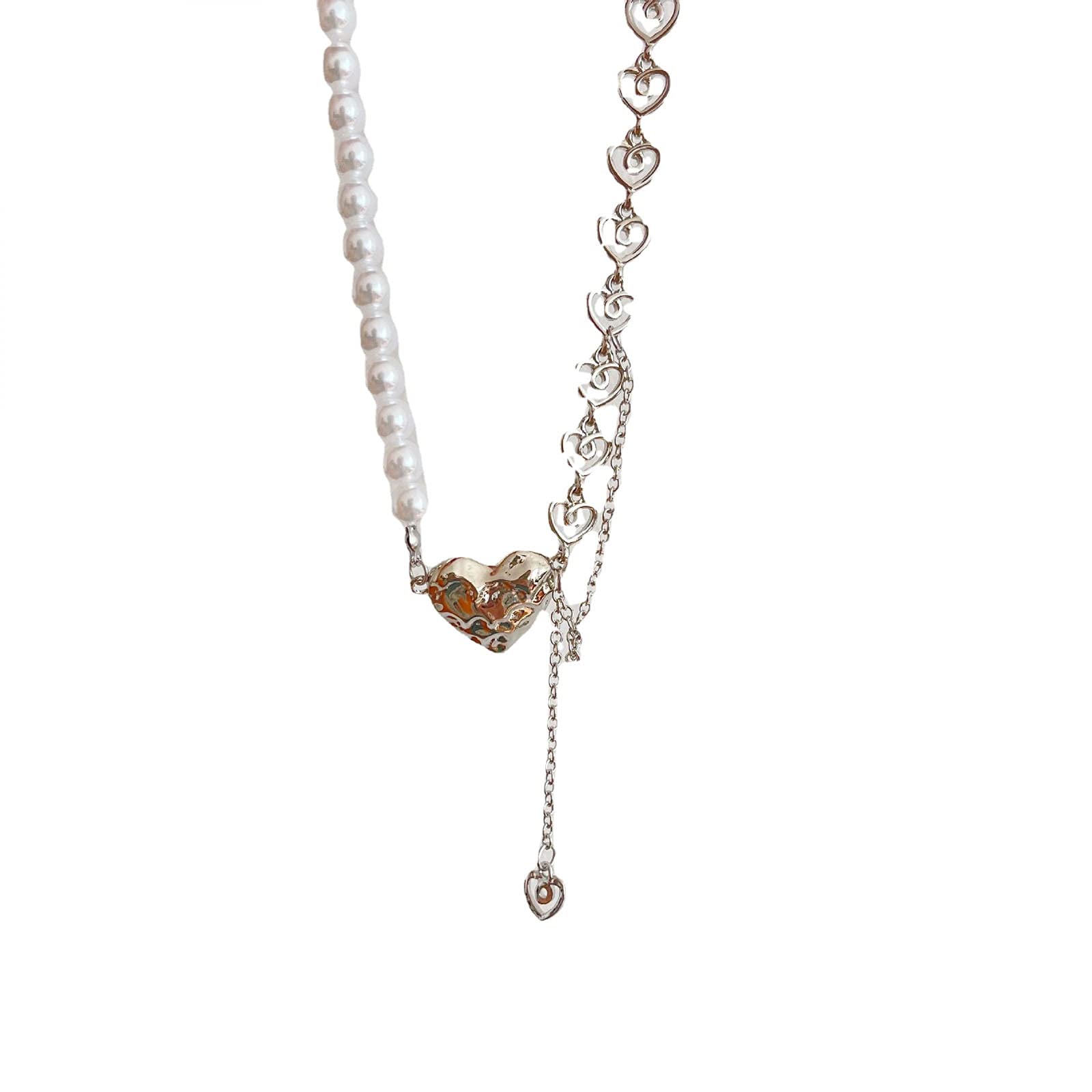 Chaîne de clavicule perles d'amour pour rompre avec les bijoux banals