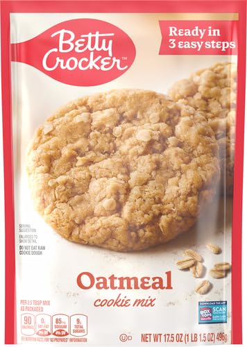 Image of Betty Crocker Oatmeal Cookies, Cookie Baking Mix, 17.5 oz (Pack of 4)