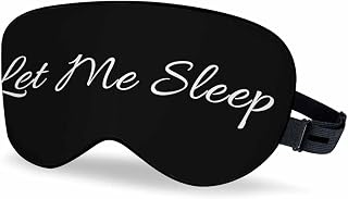 Funny Words Sleep Eye Mask Let Me Sleep Men Women Sleep Mask with Adjustable Strap Eye Cover Eye Shade for Travel, Nap,Meditation