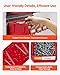 VEVOR Wall Mounted Storage Bins, 12 Plastic Bins & 3 Metal Rails, Plastic Hanging Stackable Storage Bin for Screws, Nuts, Bolts, Nails, Hardware Tool Organizer for Workshop, Craft Room, Garage, Red