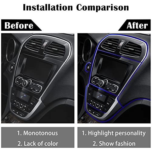 image for OSIFIT Car Interior Trim Strips,Universal 16.4 ft Car Electroplating D