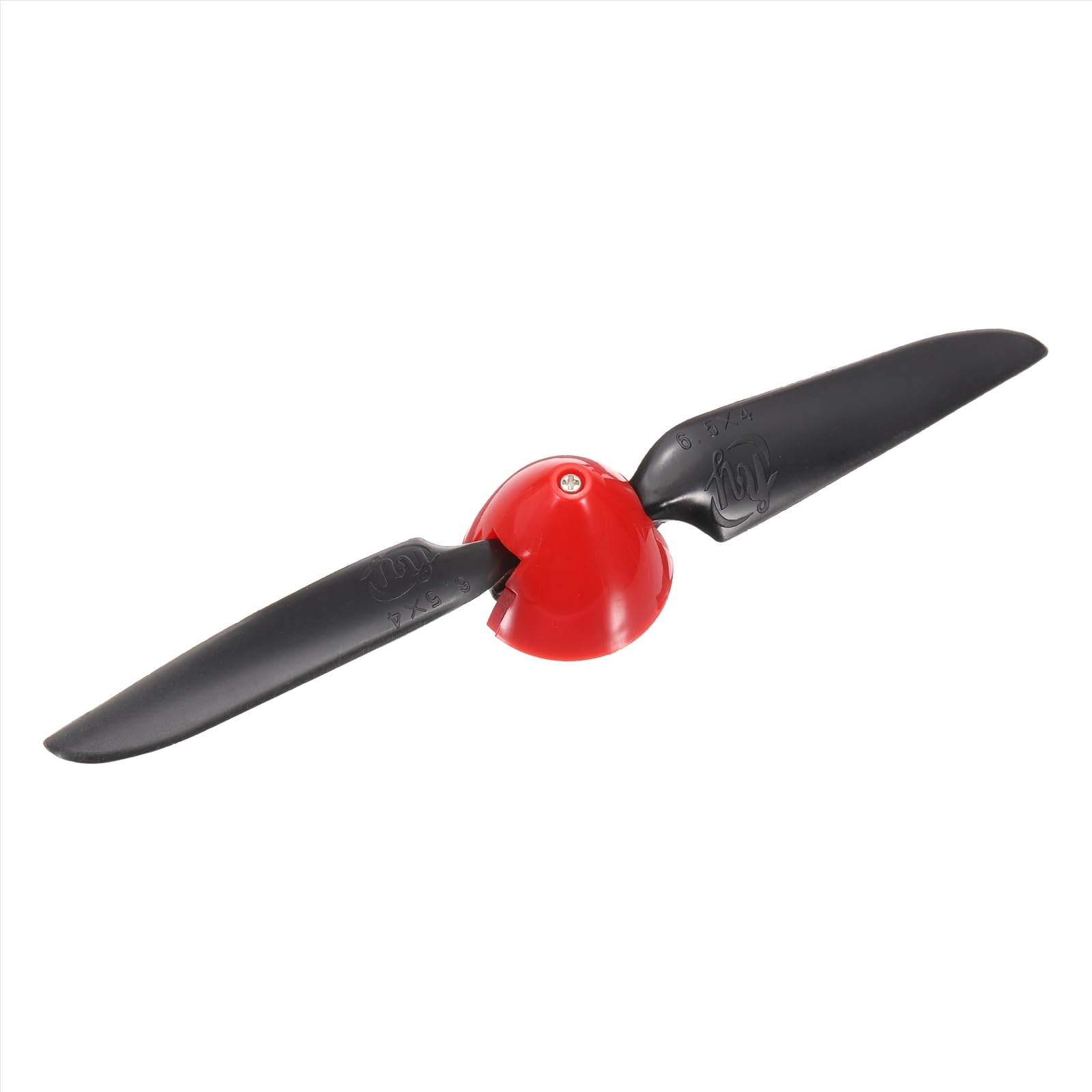 QUARKZMAN Śmigło do samolotu RC 6,5 x 4 " RC składane śmigła Rozmiar Spinner D30,5 x H25 mm średnica wału 3 mm 2 ostrza z plastikowym nylonowym spinnerem do samolotu helikoptera (czarny czerwony)