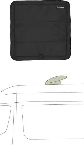 VanEssential Cubierta de ventilación de techo opaca con aislamiento magnético diseñada para (MaxxAir/Fantastic Fan) 16.5 "x 16.5" - Negro