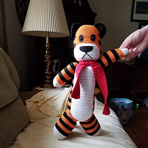 Miniatura 7 de Handmade Hobshie plushHobs 20'' Crocheted by yarn Hobb Tiger Plushie Tiger