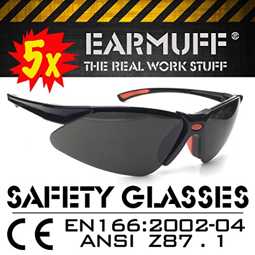 Preisvergleich Produktbild 5x SET *STINGER* Sport Schutzbrille, Sicherheitsbrille, Schießbrille, Arbeitsschutzbrille, Bikerbrille, Sonnenbrille nach DIN EN-166