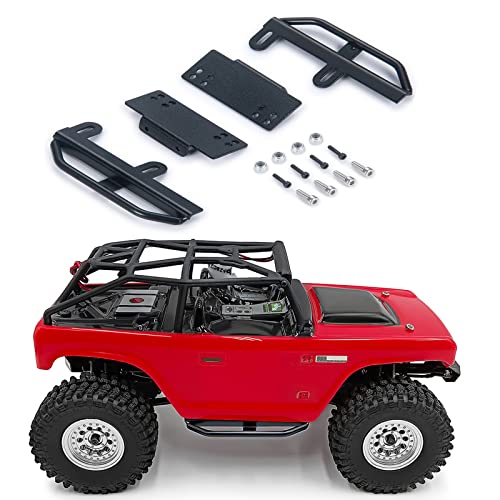 RCHUBAM RC Rock Sliders Metal Side Pedal for 1/24 Axial SCX24 Deadbolt C10 1/24 RC Crawler Car
