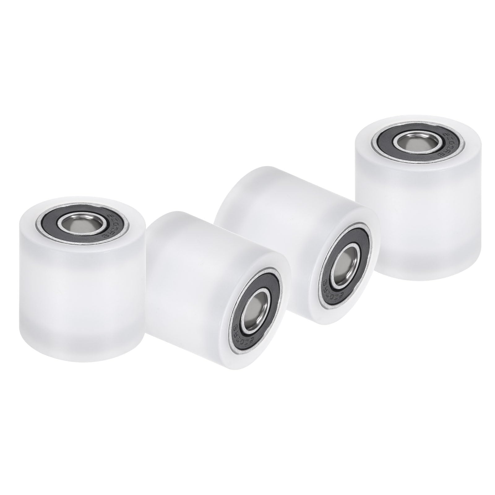 uxcell 2Pcs Nylon Roller Wheel with Bearings, 5/8" Bore x 1-7/8" Width x 4-3/4" Length, CNC Guiding Wheel Flat Belt Idler, Nylon Pulley (White) — Amazon image 9
