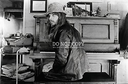 Photographie Leon Russell poster photo portrait au piano 11x17 vintage 1970