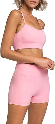 IMEKIS Workout Sets for Women 2 Piece Yoga Outfit: Tracksuits High Waisted Runni